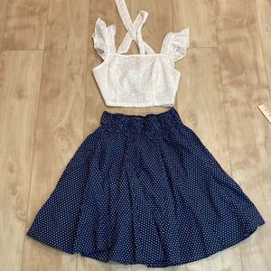 Vintage inspired polka dot skirt